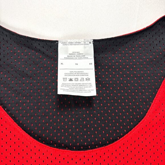 Chicago Bulls Courtside Nike Mens NWT Mesh Practice Jersey Red Black Reversible - Picture 8 of 12